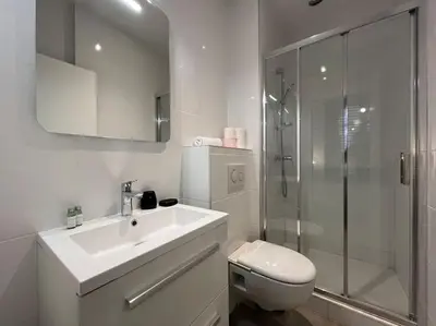 Salle de bains dans l'établissement Studio chaleureux, proche gare, Lyon 3