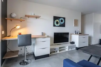 Télévision ou salle de divertissement dans l'établissement Appartement bien équipé avec parking, Lyon 8