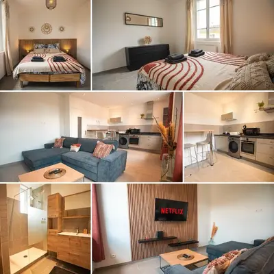 Cuisine ou kitchenette dans l'établissement Écrin Moderne
