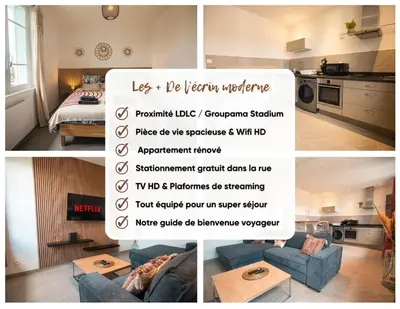 Cuisine ou kitchenette dans l'établissement Écrin Moderne