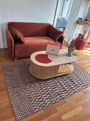 Coin salon dans l'établissement Grand Appartement Cosy au cœur de Lyon 9