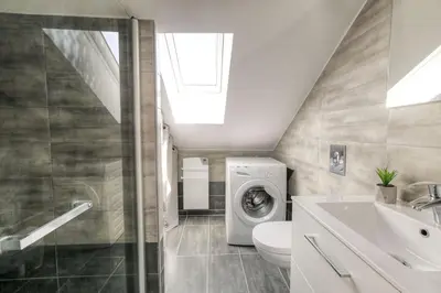 Salle de bains dans l'établissement Loft charmant dans maison de ville, Villeurbanne