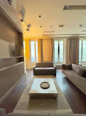 Coin salon dans l'établissement Appartement spacieux et lumineux pour 8, Lyon 1er