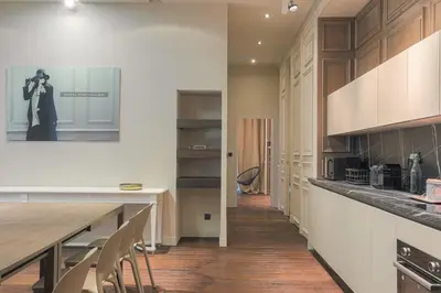 Cuisine ou kitchenette dans l'établissement Appartement spacieux et lumineux pour 8, Lyon 1er