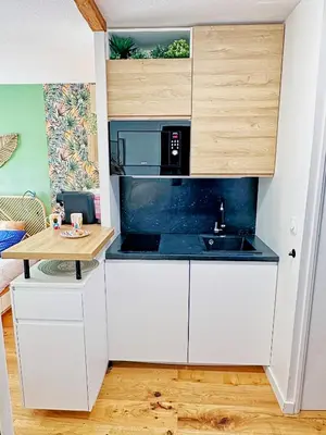 Cuisine ou kitchenette dans l'établissement 07-1 - Cozy & élégant - TV sat&VOD