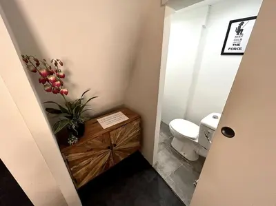 Salle de bains dans l'établissement Le Jutard - proche des quais - 5 personnes