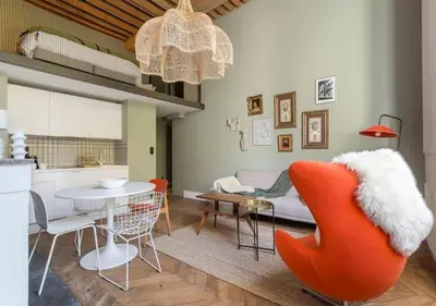Coin salon dans l'établissement L'Eugénie, secteur Opéra et climatisé, Lyon 1er