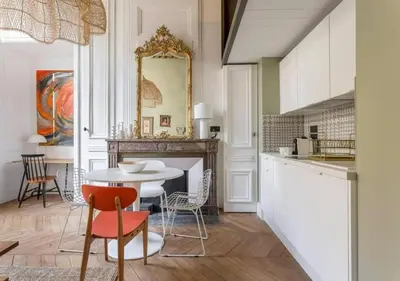 Cuisine ou kitchenette dans l'établissement L'Eugénie, secteur Opéra et climatisé, Lyon 1er