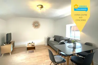 Coin salon dans l'établissement Hyper Centre Charmant T2 idéalement situé