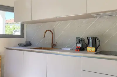 Cuisine ou kitchenette dans l'établissement Joli T2 bien équipé et lumineux, Écully