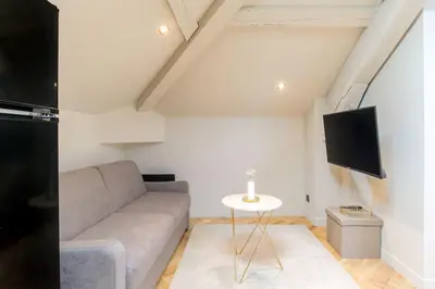 Télévision ou salle de divertissement dans l'établissement Bel appartement T3, bien équipé, Ecully