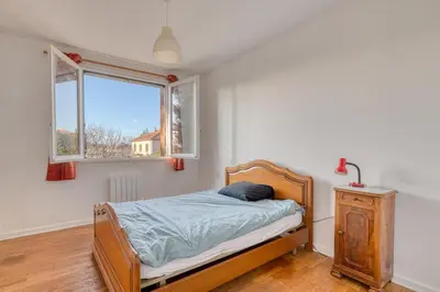 Un ou plusieurs lits dans un hébergement de l'établissement Le Repaire des Travailleurs - Balcon Privé - Jonage
