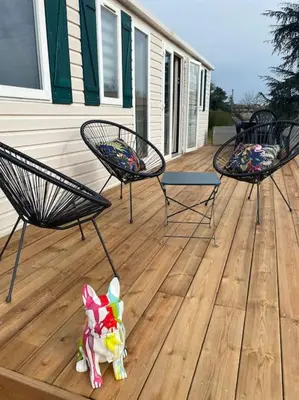 Balcon ou terrasse dans l'établissement Nuit ou week end nature 6 pers TT équipé