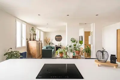 Cuisine ou kitchenette dans l'établissement Le Skyview - Vue sur Lyon