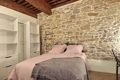 Un ou plusieurs lits dans un hébergement de l'établissement Le Trois Maries - Cozy Apartment - Lyon 5th