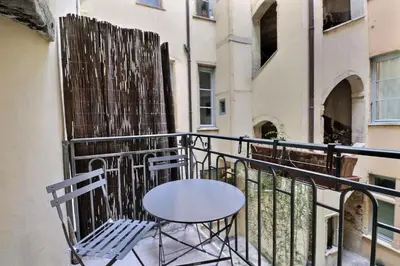 Balcon ou terrasse dans l'établissement Le Trois Maries - Cozy Apartment - Lyon 5th