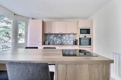 Cuisine ou kitchenette dans l'établissement The Monplaisir - Magnificent T2 apartment - Lyon 8th