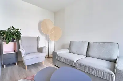 Coin salon dans l'établissement The Monplaisir - Magnificent T2 apartment - Lyon 8th