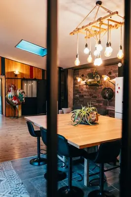 Cuisine ou kitchenette dans l'établissement La Grange