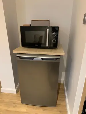 Cuisine ou kitchenette dans l'établissement Studio calme avec Parking accès rapide Eurexpo Le Chasseland