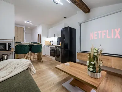 Cuisine ou kitchenette dans l'établissement La petite Rosée - Vienna authentica