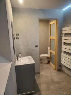 Salle de bains dans l'établissement Le courpata