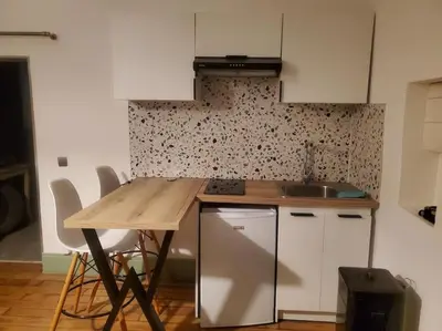 Cuisine ou kitchenette dans l'établissement Le courpata