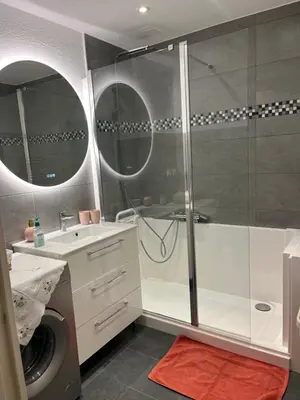 Salle de bains dans l'établissement Appartement T3 Lyon centre