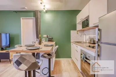 Cuisine ou kitchenette dans l'établissement Escapade paisible 2 à 4 voyageurs
