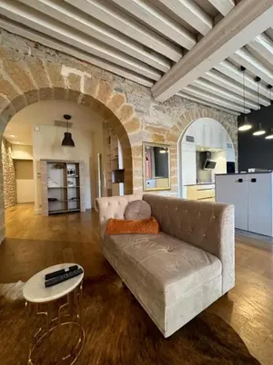 Coin salon dans l'établissement Le panorama
