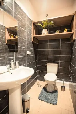Salle de bains dans l'établissement L'onde Douce - T2 Cosy - Proximité tram T3 & T7