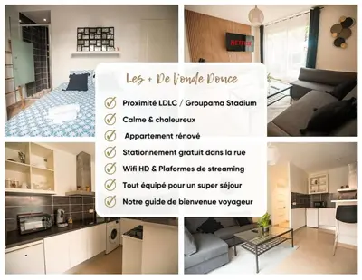 Cuisine ou kitchenette dans l'établissement L'onde Douce - T2 Cosy - Proximité tram T3 & T7