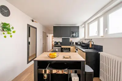 Cuisine ou kitchenette dans l'établissement Appartement 