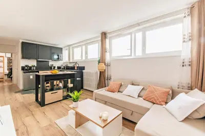 Cuisine ou kitchenette dans l'établissement Appartement 