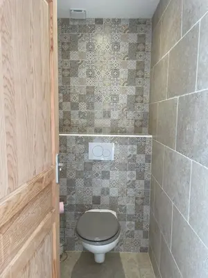Salle de bains dans l'établissement Longère cosy