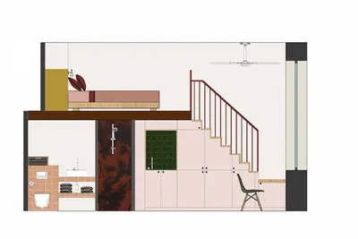 Plan de l'établissement Studio avec vue