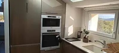 Cuisine ou kitchenette dans l'établissement nirvana