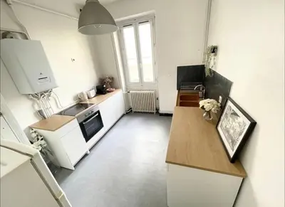 Cuisine ou kitchenette dans l'établissement Appartement Brunard
