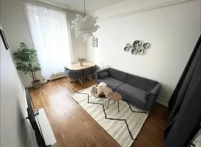 Coin salon dans l'établissement Appartement Brunard