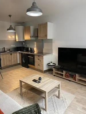Cuisine ou kitchenette dans l'établissement City Nest Cosy et Spacieux