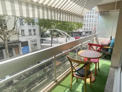 Balcon ou terrasse dans l'établissement Charmant Studio Tete dor lyon