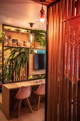 Cuisine ou kitchenette dans l'établissement Tropical Jacuzzi Oasis - Terreaux
