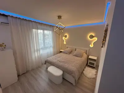 Un ou plusieurs lits dans un hébergement de l'établissement Appartement luxe Chateaucreux