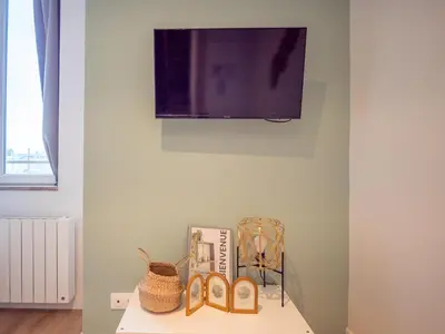 Télévision ou salle de divertissement dans l'établissement Le cosy Twin