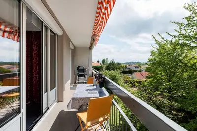 Balcon ou terrasse dans l'établissement Appart Décines Eurexpo Groupama LDLC Aréna St Ex