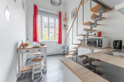 Cuisine ou kitchenette dans l'établissement Silk - Studio en plein coeur de Lyon