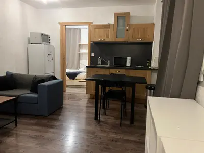 Cuisine ou kitchenette dans l'établissement T2 saint priést