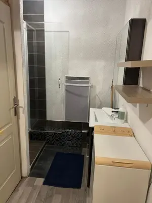 Cuisine ou kitchenette dans l'établissement T2 saint priést