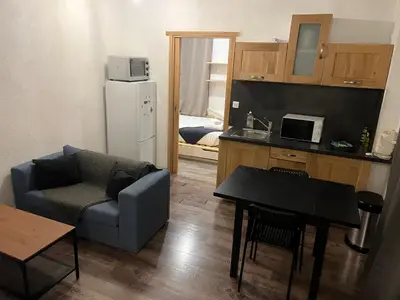 Cuisine ou kitchenette dans l'établissement T2 saint priést