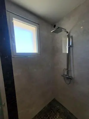 Salle de bains dans l'établissement Le carreau parking et balcon-Groupama Stadium-Eurexpo